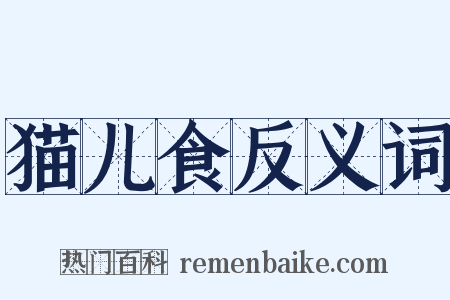 猫儿食反义词是什么意思的图片